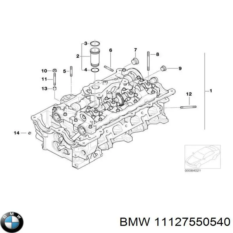 Головка блока цилиндров 11127550540 BMW