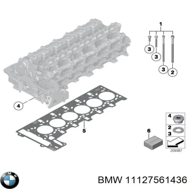 11127561436 BMW arruela do injetor superior