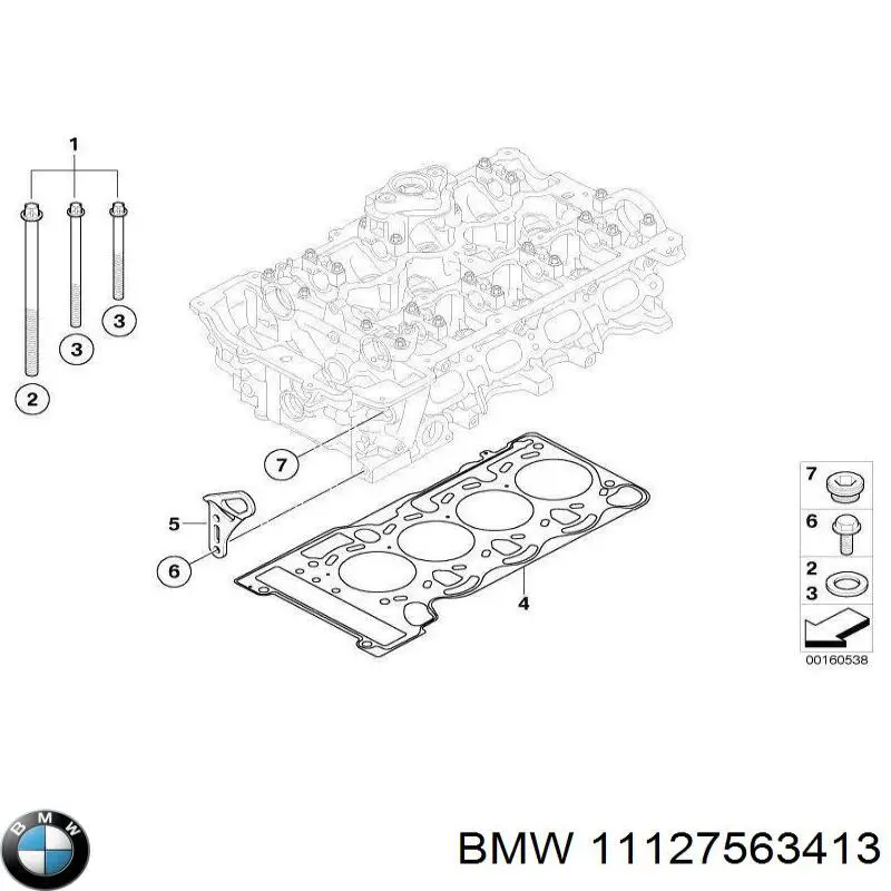Прокладка ГБЦ BMW 11127563413 цена, от 89.71 USD
