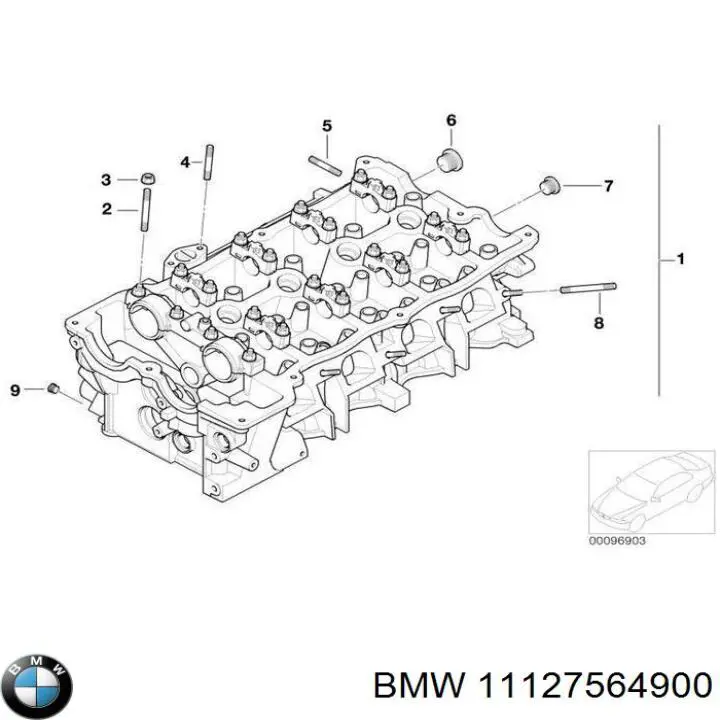 11127564900 BMW Головка блока цилиндров