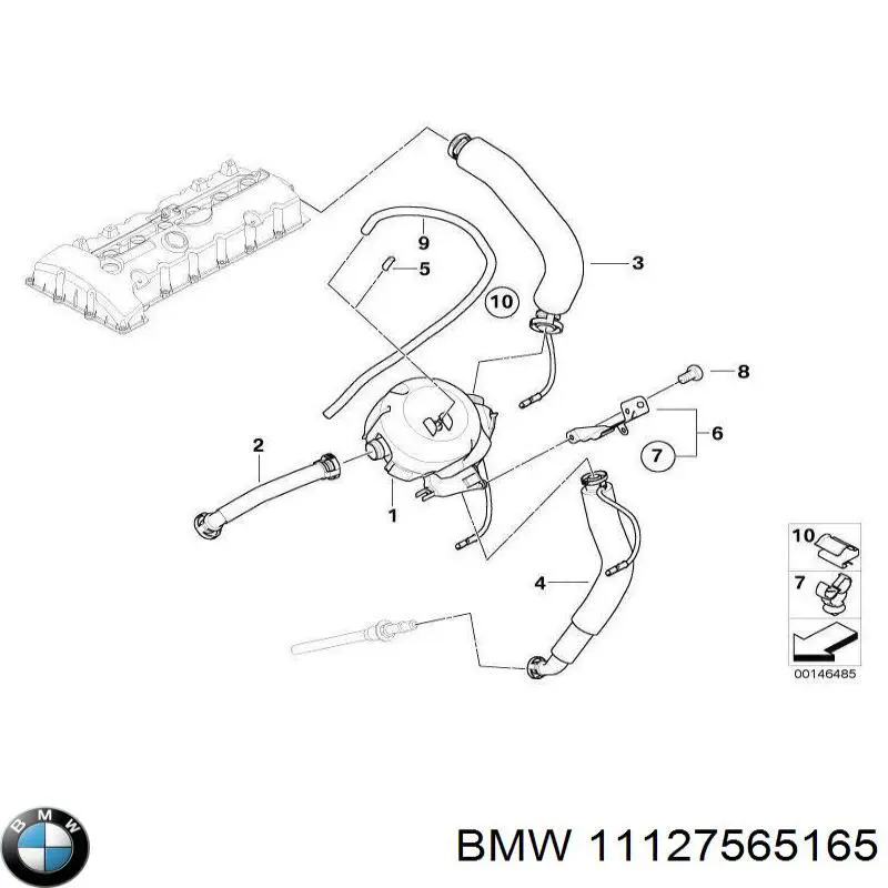 Прокладка крышки маслозаливной горловины BMW 11127565165