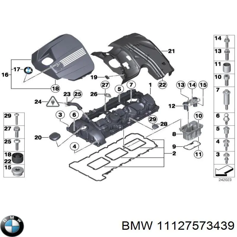 Прокладка клапанной крышки двигателя внутренняя BMW 11127573439 цена, от 3.69 USD