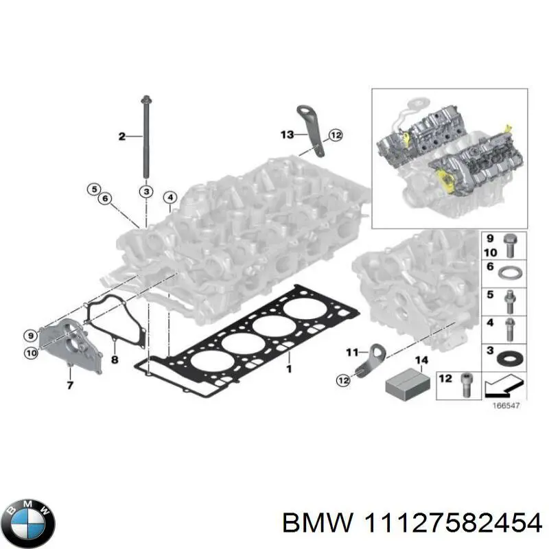 11127582454 BMW parafuso de cabeça de motor (cbc)