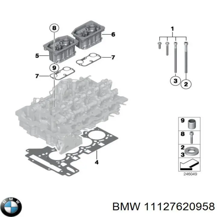 Шайба форсунки верхняя 11127620958 BMW