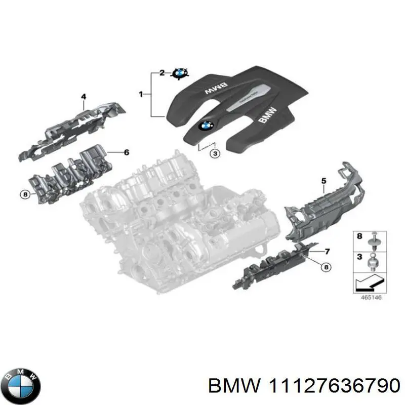 Купить 11127636790 BMW Шумоизоляция моторного щита