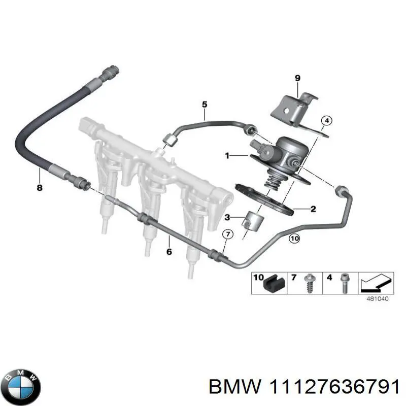 11127636791 BMW tampa de motor decorativa