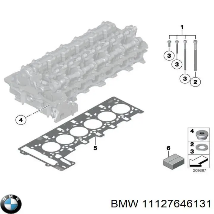 11127646131 BMW cabeça de motor (cbc)