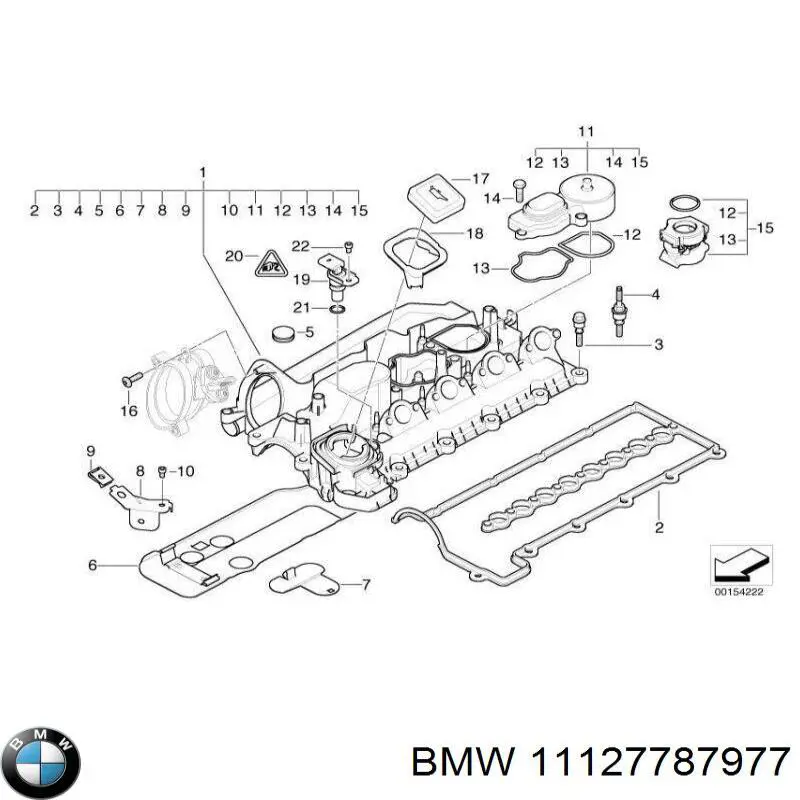 Прокладка крышки маслозаливной горловины 11127787977 BMW