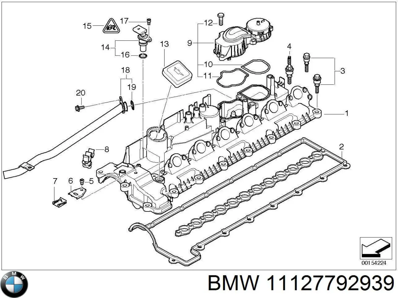 Клапанная крышка 11127792939 BMW