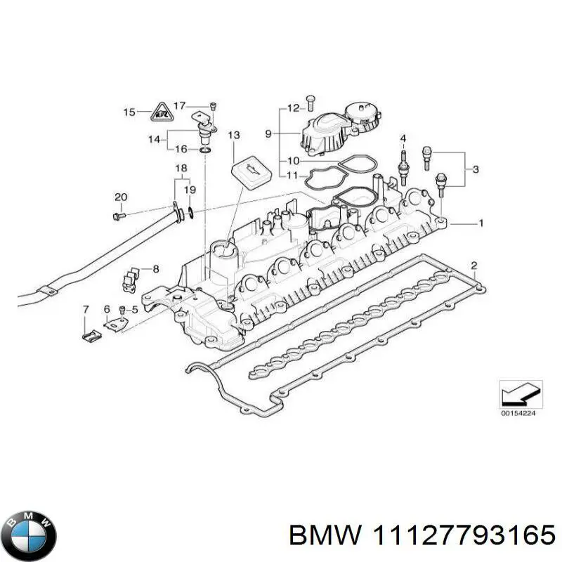 Купить 11127793165 BMW Прокладка клапана вентиляции картера