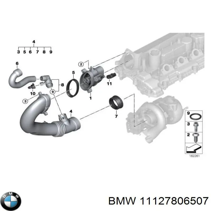 Прокладка клапанной крышки 11127806507 BMW