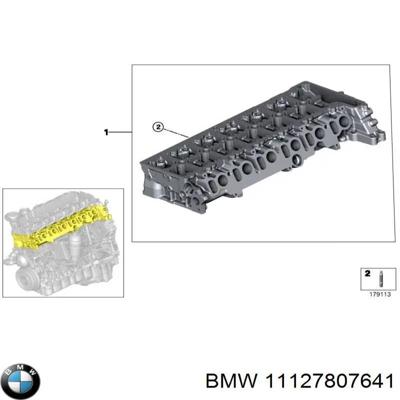 11127807641 BMW cabeça de motor (cbc)