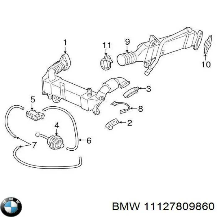 Купить 11127809860 BMW Клапанная крышка