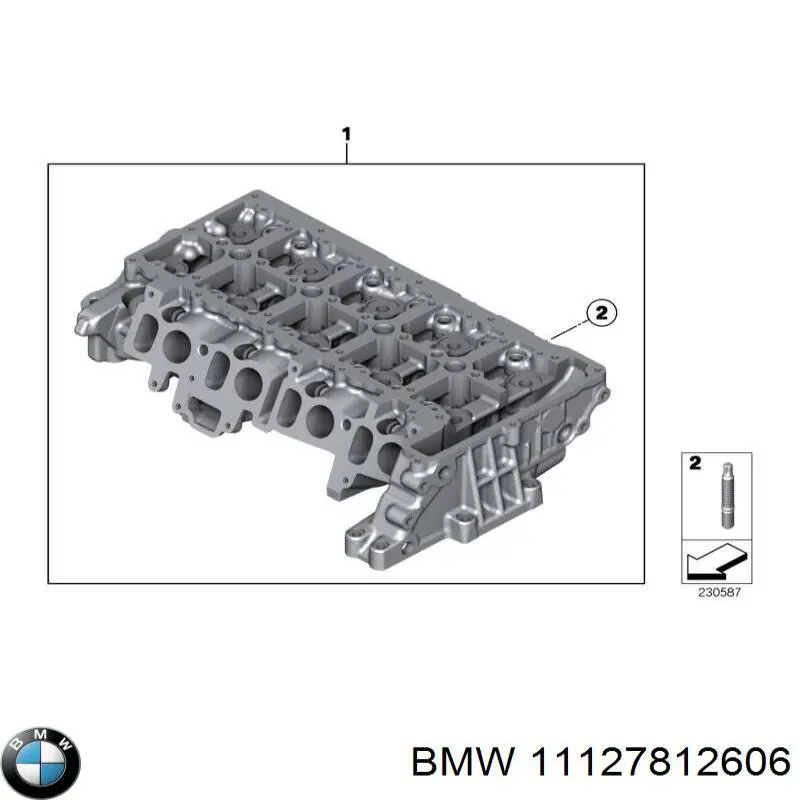 11127812606 BMW Головка блока цилиндров