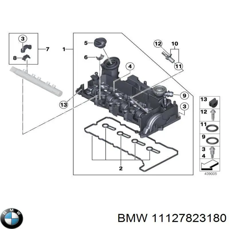 11127823180 BMW tampa de válvulas