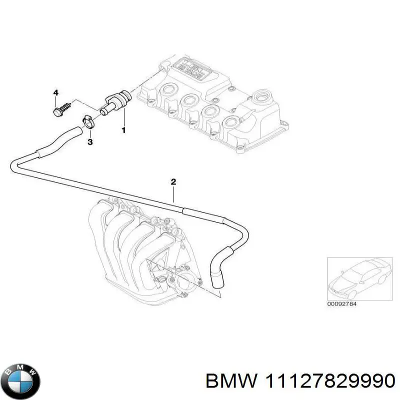 Купить 11127829990 BMW Клапан PCV