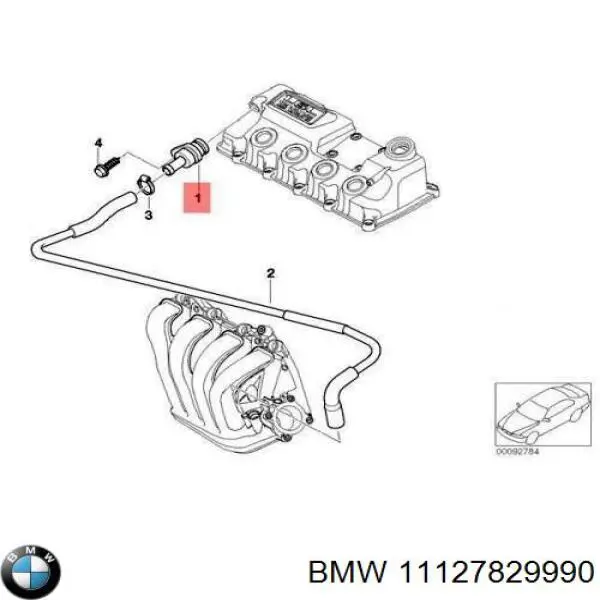 11127829990 BMW Válvula ventilación cárter original y equivalente