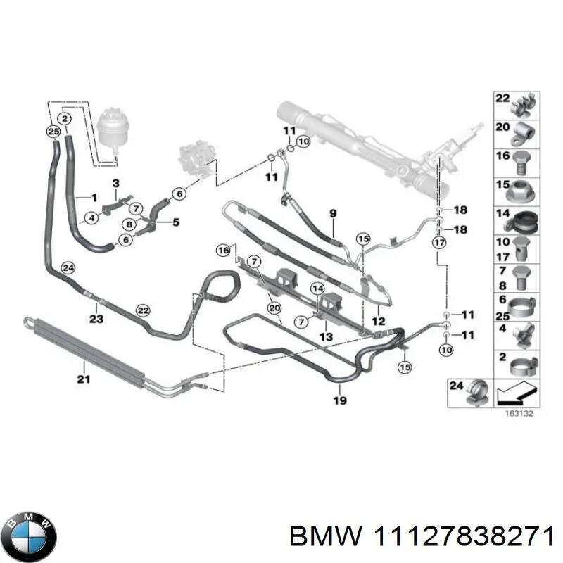 Прокладка клапанной крышки двигателя правая BMW 11127838271