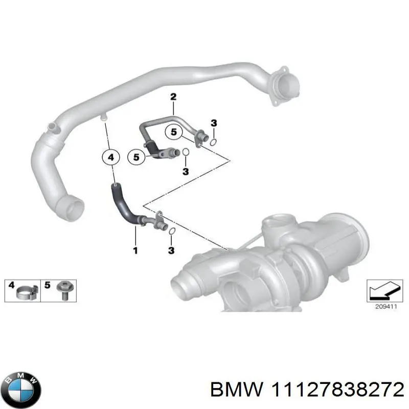 Купить 11127838272 BMW Прокладка клапанной крышки двигателя левая