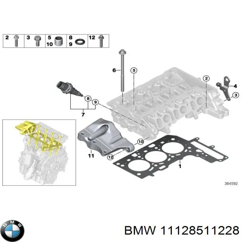 Прокладка ГБЦ 11128511228 BMW