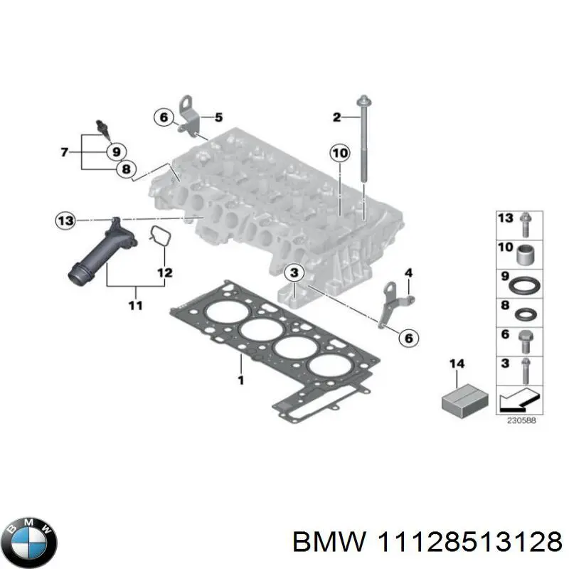 11128513128 BMW parafuso de cabeça de motor (cbc)