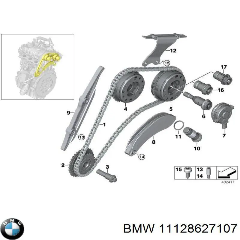 Прокладка ГБЦ BMW 11128627107 цена, от 32.79 USD
