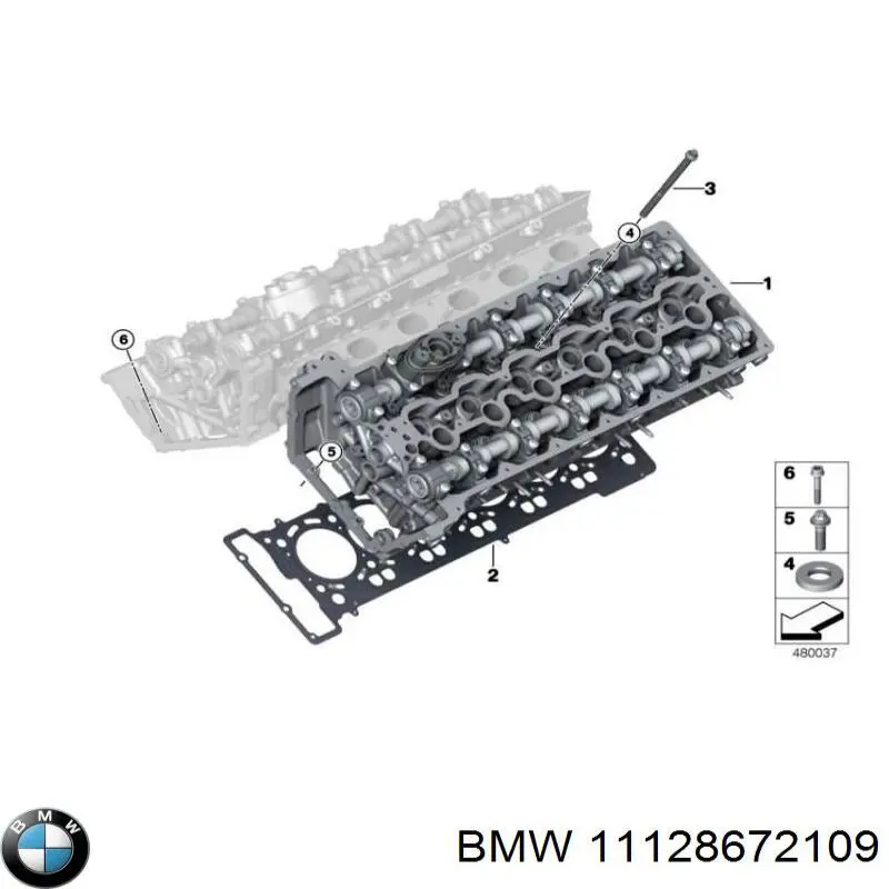 11128672109 BMW Прокладка головки блока