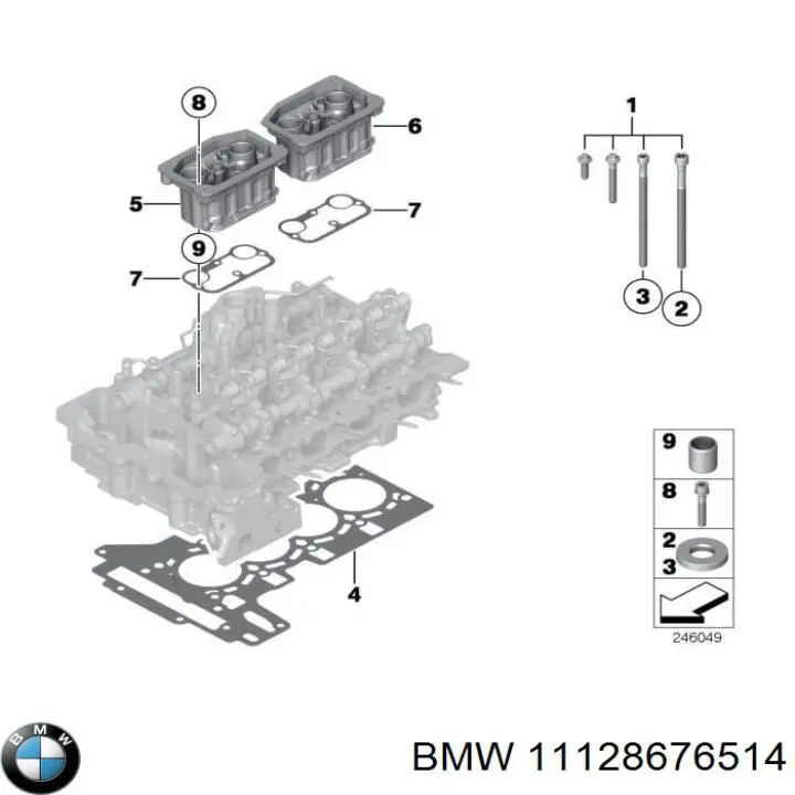 Прокладка головки блока цилиндров (ГБЦ) BMW 11128676514