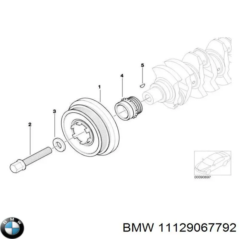Купить 11129067792 BMW Болт ГБЦ