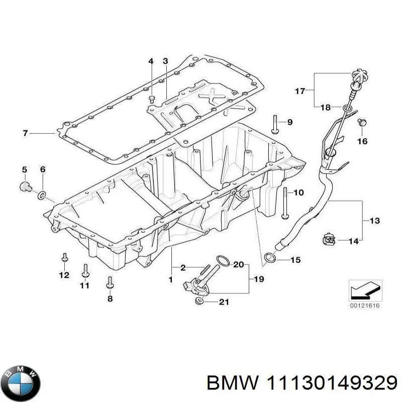 Купить 11130149329 BMW Прокладка поддона картера