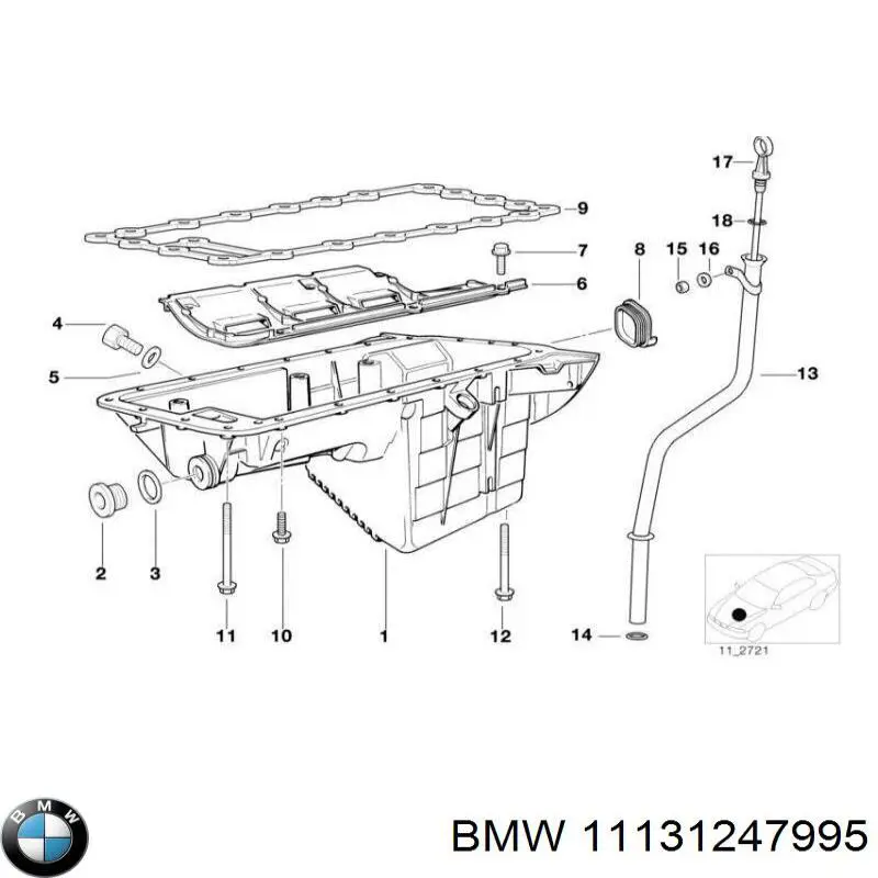 11131247995 BMW поддон масляный картера двигателя