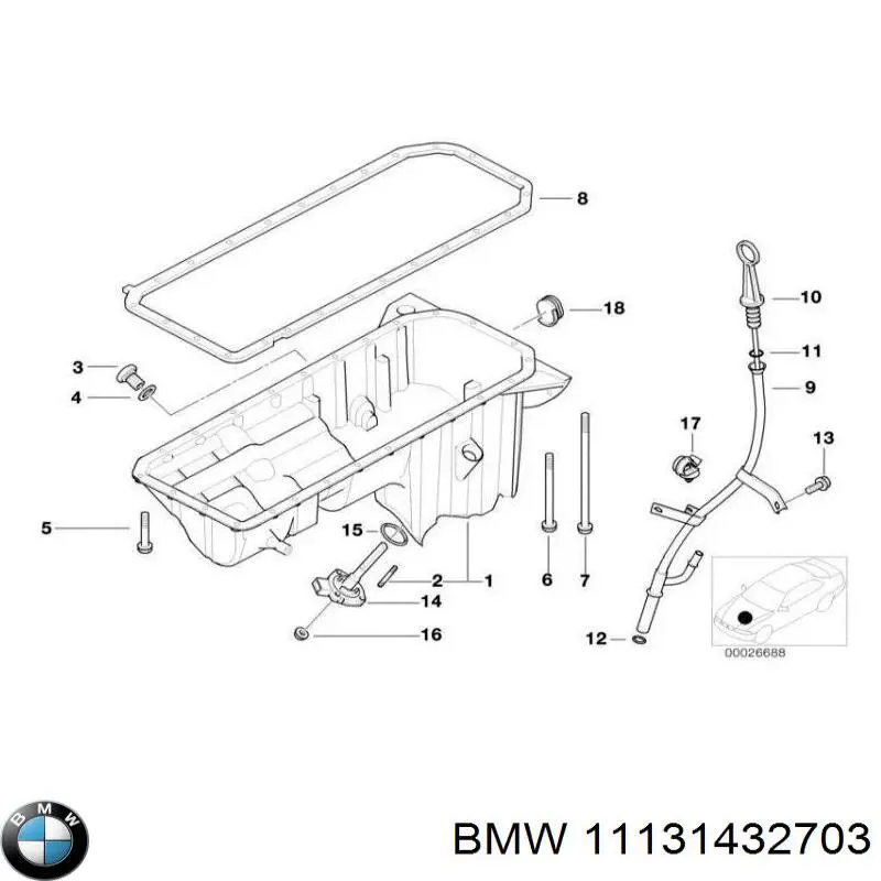 Поддон двигателя 11131432703 BMW