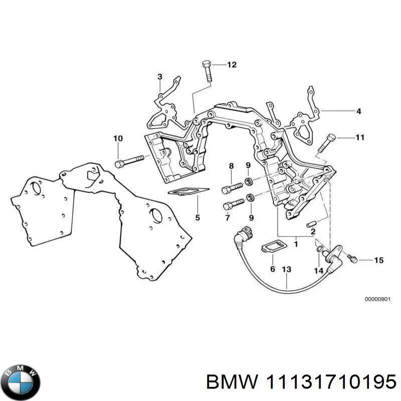 11131713705 BMW прокладка поддона картера двигателя нижняя