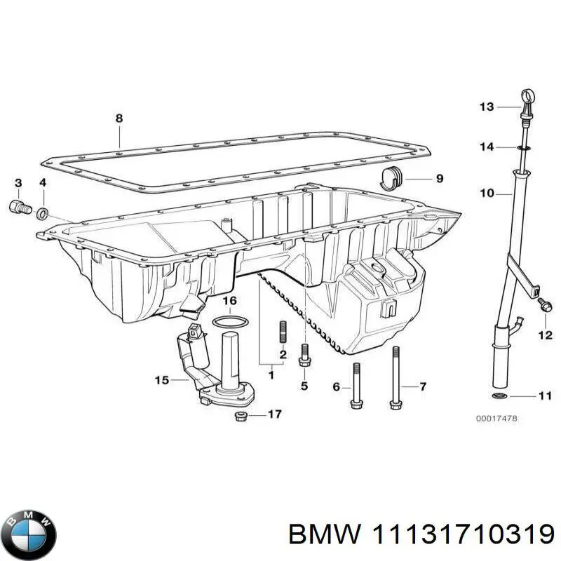 Поддон двигателя 11131710319 BMW