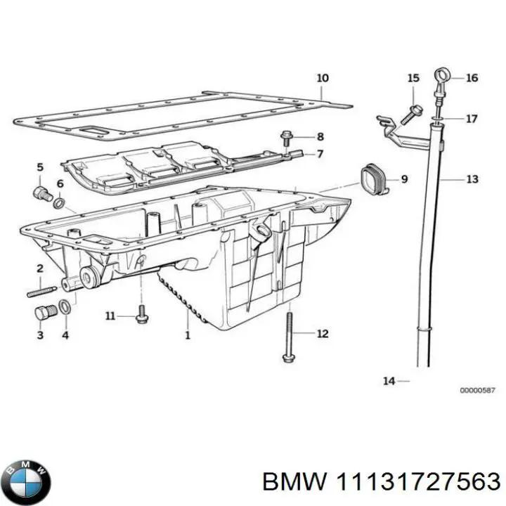Прокладка поддона картера двигателя нижняя BMW 11131727563 цена, от 10.23 USD