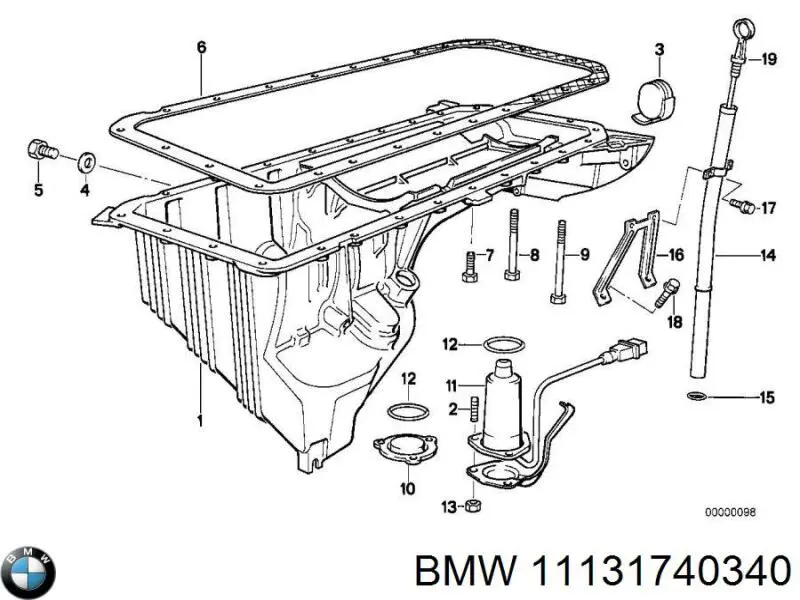 Поддон двигателя 11131740340 BMW