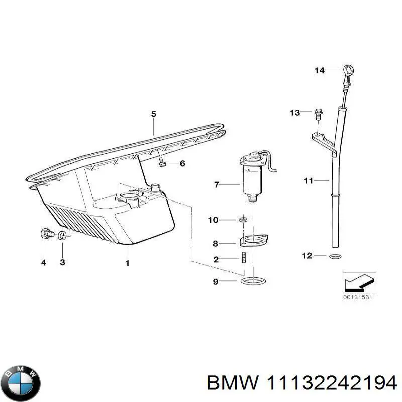 11132242194 BMW поддон масляный картера двигателя