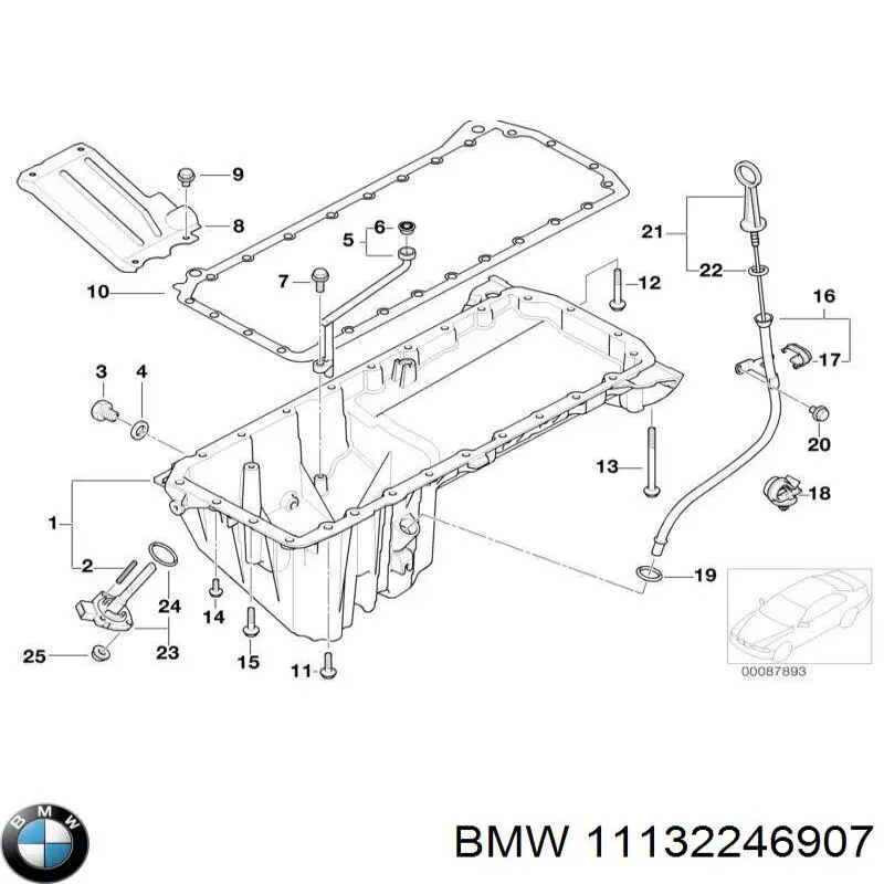 11132246907 BMW panela de óleo de cárter do motor