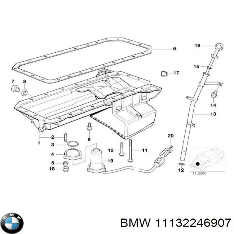 Масляный поддон двигателя BMW 11132246907 цена, от 405.42 USD