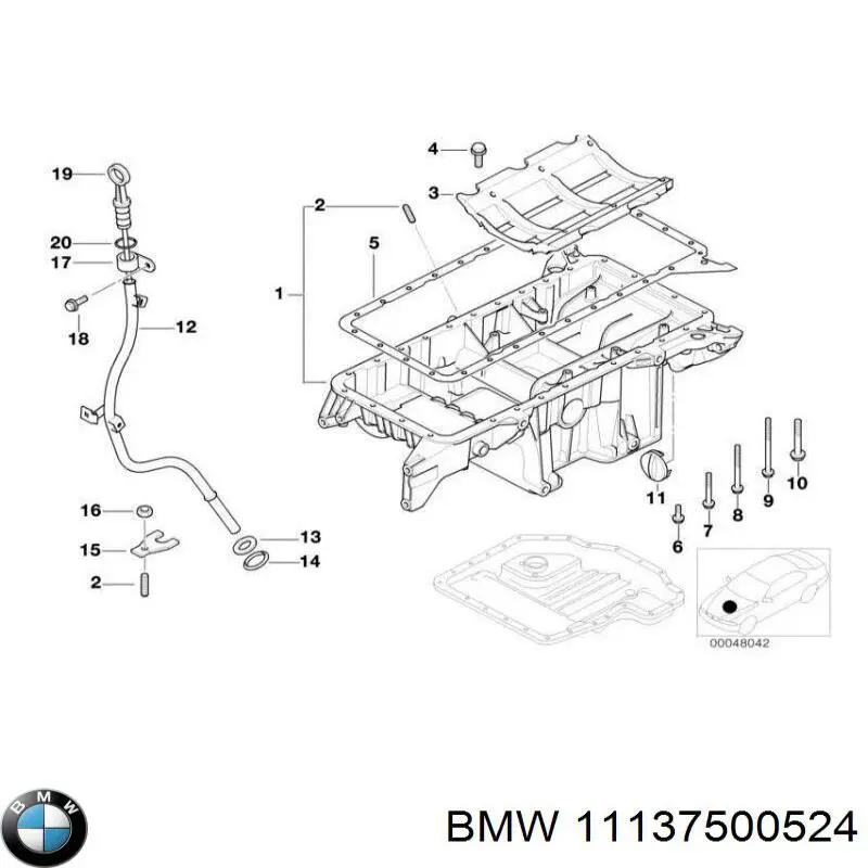 Поддон масляный картера двигателя, верхняя часть на BMW X5 (E53) купить.
