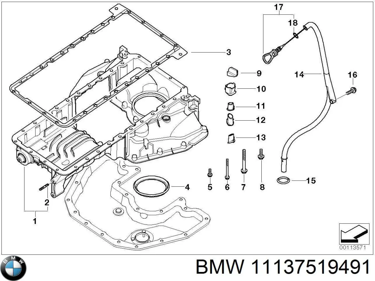 Купить 11137519491 BMW 