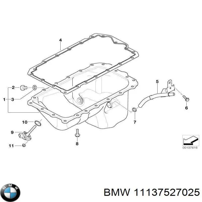 11137527025 BMW panela de óleo de cárter do motor