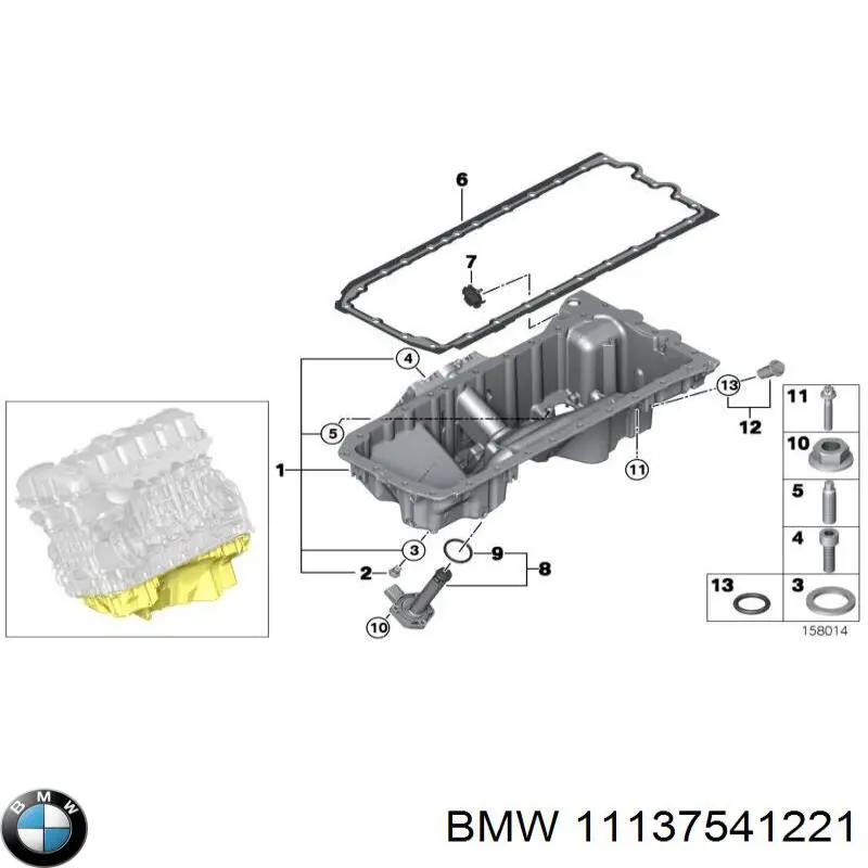 Масляный поддон двигателя BMW 11137541221 цена, от 253.39 USD