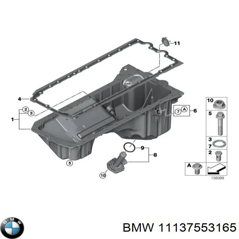 Пробка поддона двигателя 11137553165 BMW