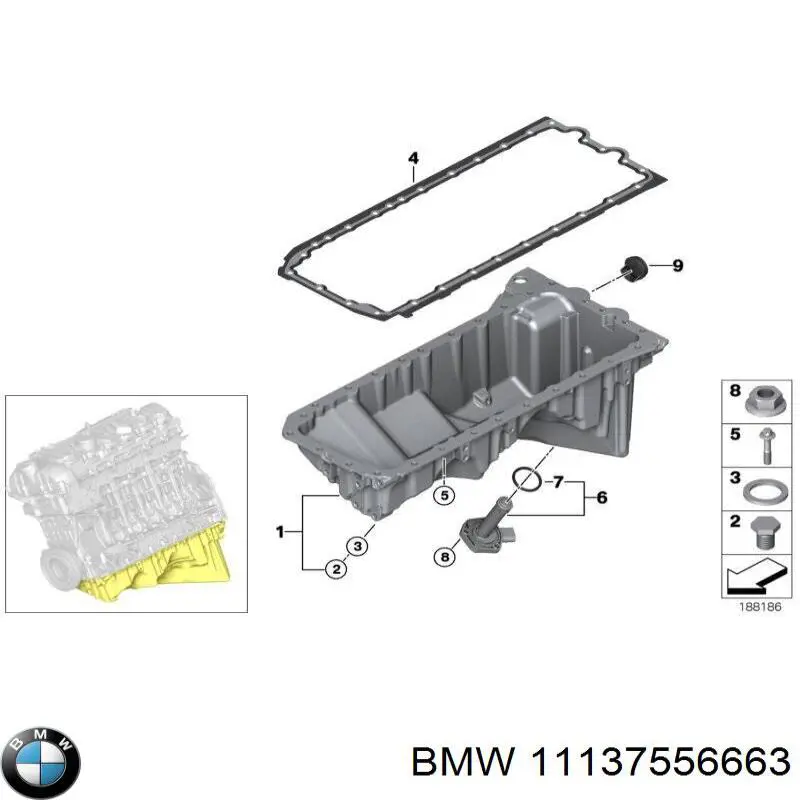 Поддон двигателя 11137556663 BMW