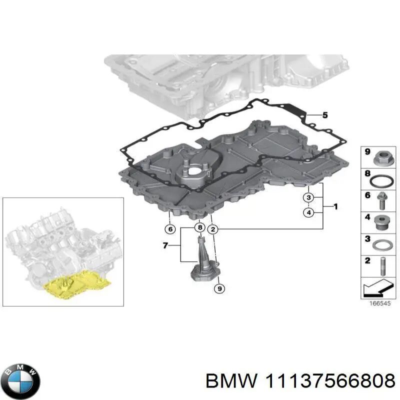 11137566808 BMW vedante inferior de panela de cárter do motor