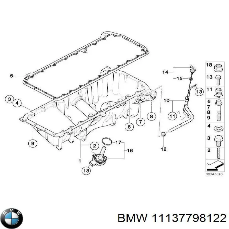 Прокадка масляого картера поддона BMW 11137798122 цена, от 26.42 USD