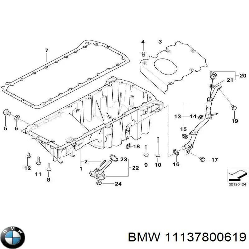 Болт головки блока цилиндров BMW 11137800619