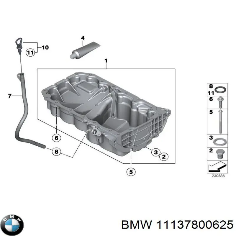 Болт головки блока цилиндров (ГБЦ) BMW 11137800625