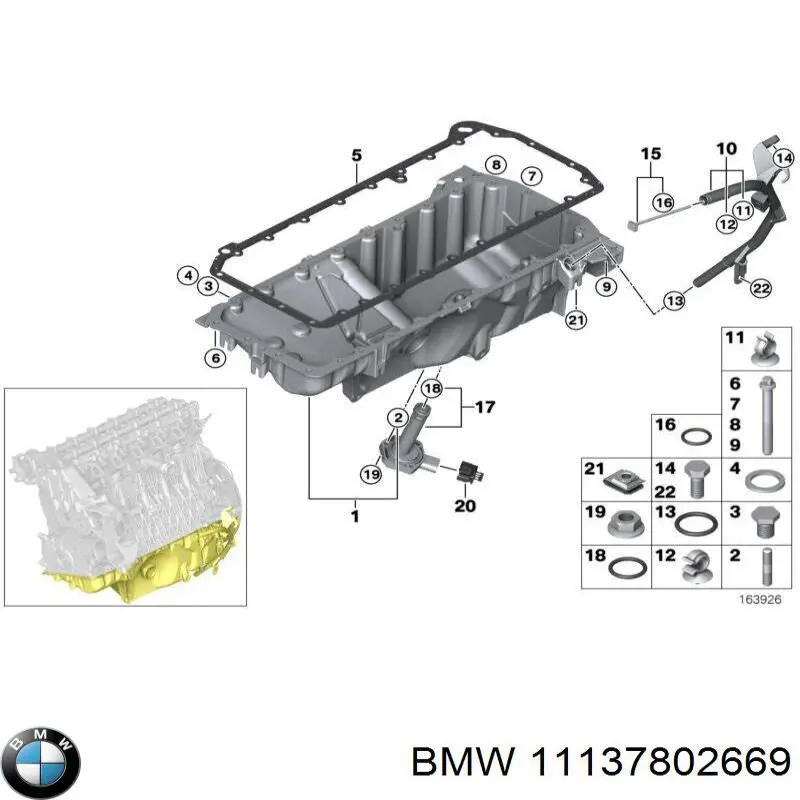 7802669 BMW Прокладка масляного поддона картера
